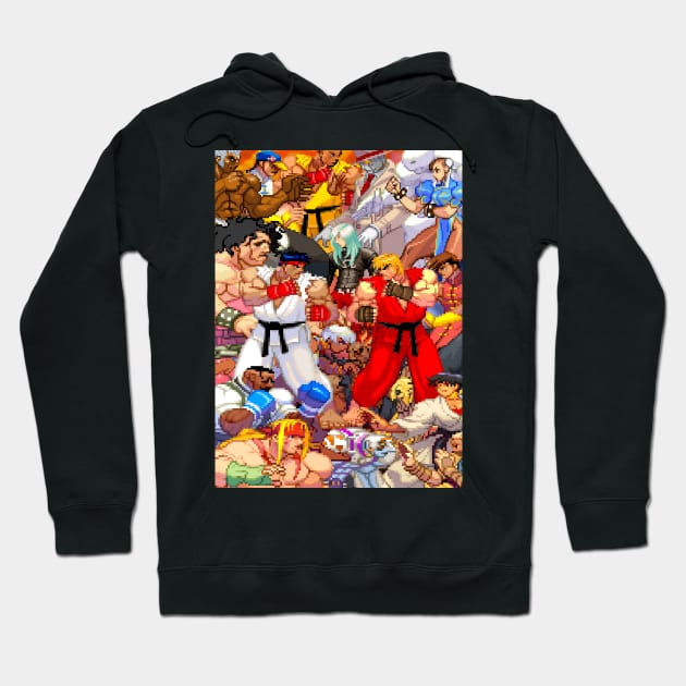 Street Fighter Third Strike - Fight! Hoodie by Vino